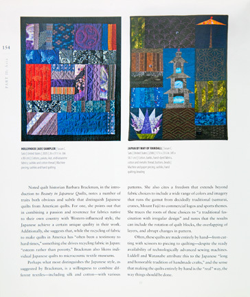 Hollyhock (AOI) Sampler and Japan by Way of Randall in the Japan section of the book Quilts Around the World by Spike Gillespie.