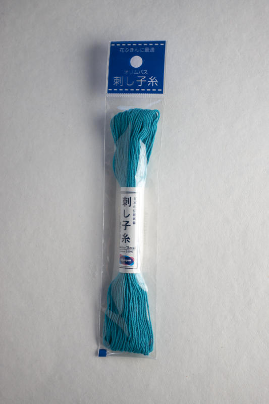  Cyan Blue #17 Sashiko thread 100% cotton 20 meters  $2.25 Thick thread