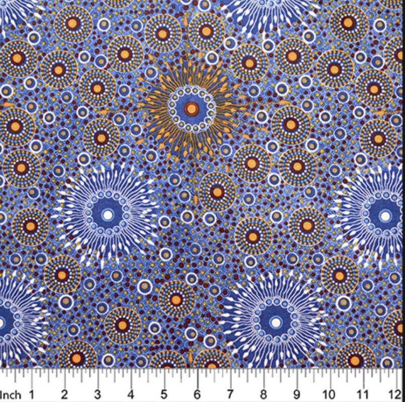 Onion Dreaming Copper- Blue- 100% cotton