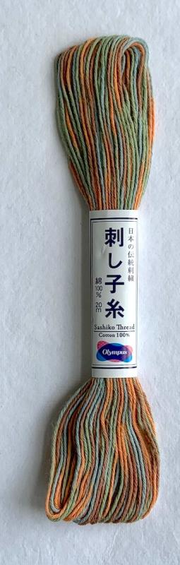  Variegated short peach/blue #91 100% cotton 20 meters Sale $2.60 was $3.25 