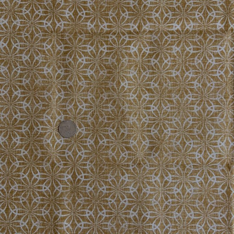 Traditional Gold and cream texture- 100% cotton. Great blender. 