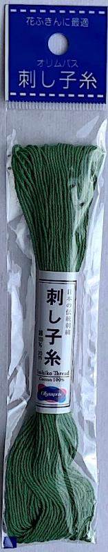 Green #7 Sashiko thread 100% cotton 20 meters  $2.25 Thick thread