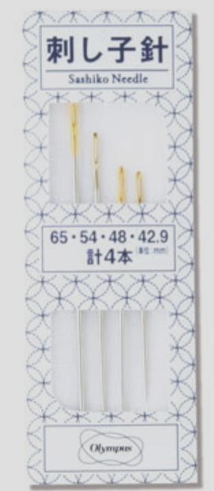  Olympus Sashiko Needles-4 lengths- 65mm,54mm,48mm,42.9mm sharp. $5.50