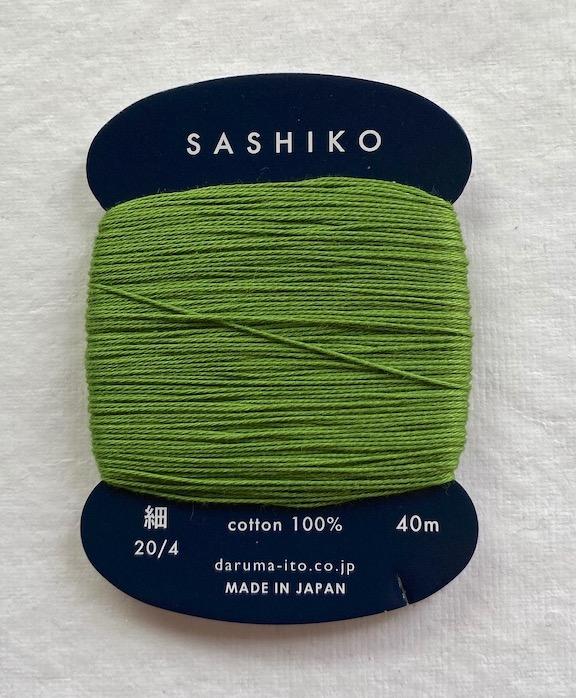 Daruma Sprout Green #227, thin thread, cotton, 40 meters $2.99