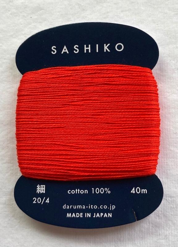 Daruma Orange Red #212, thin thread, cotton, 40 meters $2.99