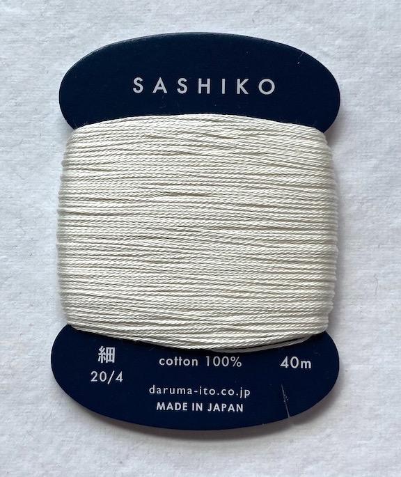 Daruma Off White  #202, thin thread, cotton, 40 meters $2.99