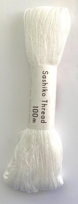 White Sashiko thread 100 meters- medium weight-100% cotton. $7.95