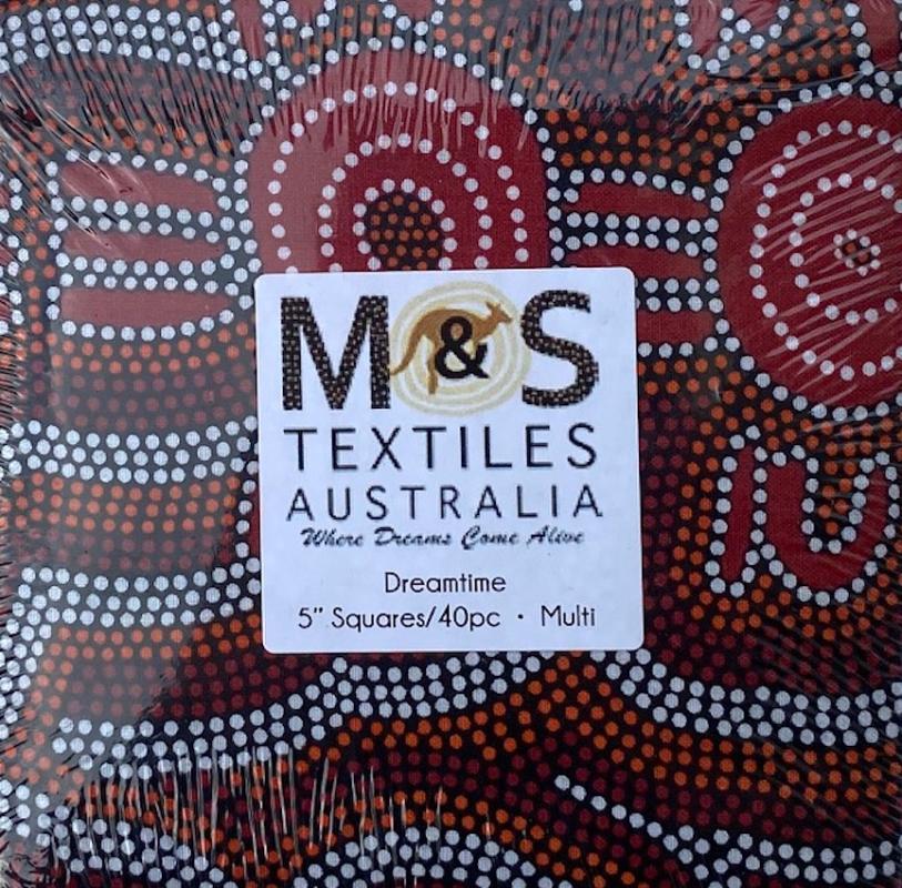 Charm pack 5" squares- multi- 40 pieces, 10 prints, 4 of each