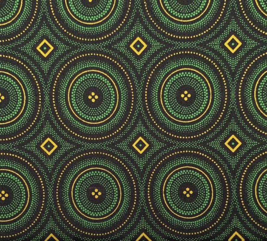 green yellow black medallion