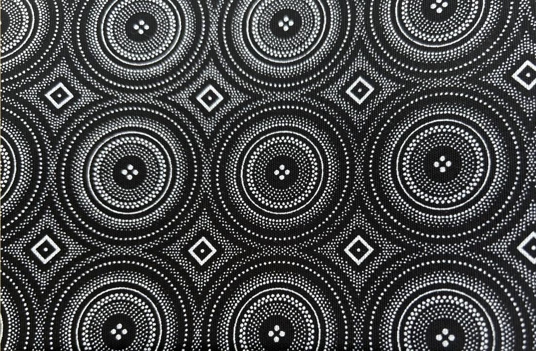 white black medallion