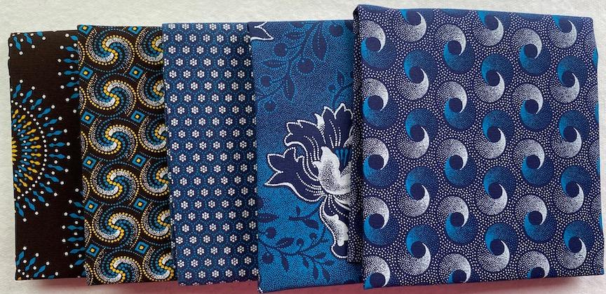Blues fat 1/4 bundle- 5 pieces 