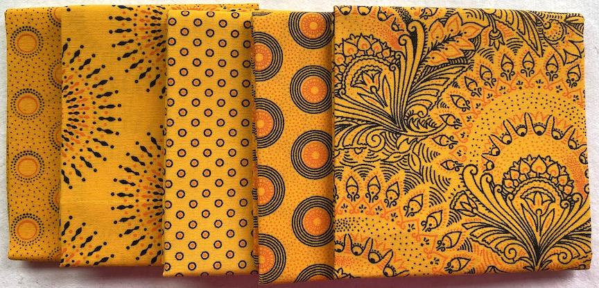 Yellow fat 1/4 bundle- 5 pieces 