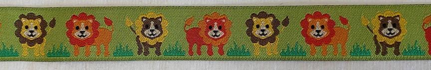 lion ribbon- 5/8" wide- polyester- sale $1.55 - was $6.20-2 yards