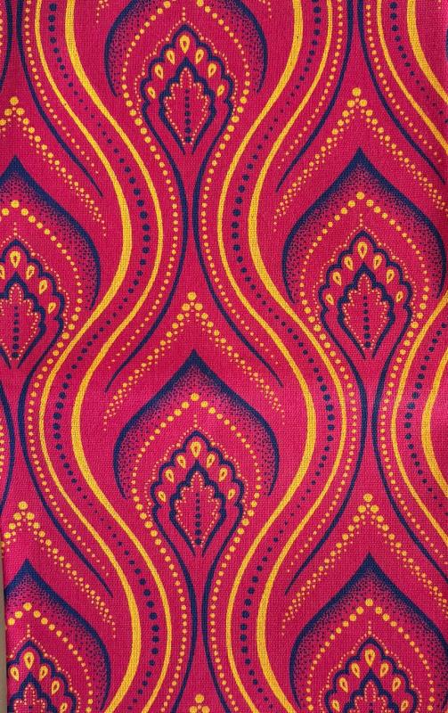 Shweshwe pink, purple flame-35-36" wide- 100% cotton-Sale $10.50 was $15yd