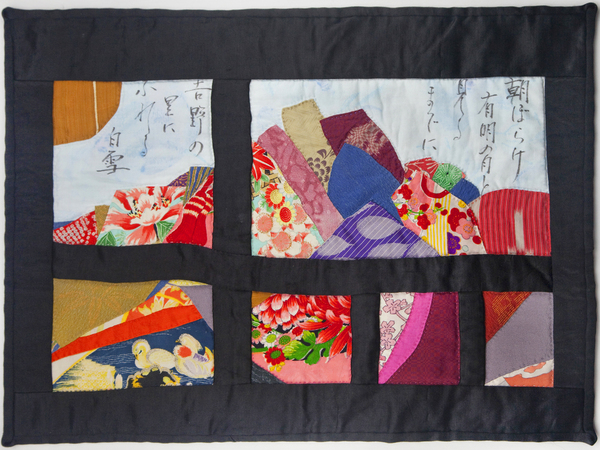 Tales of Genji wall hanging-Japanese silk fabric 