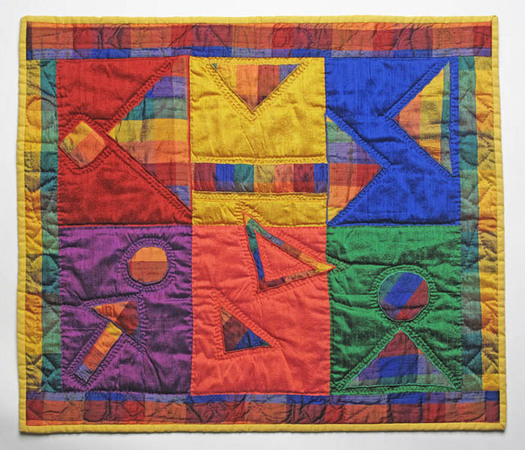 Modern II 
Silk, machine applique.