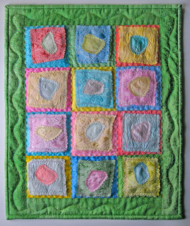 Silk hand dyed fabric